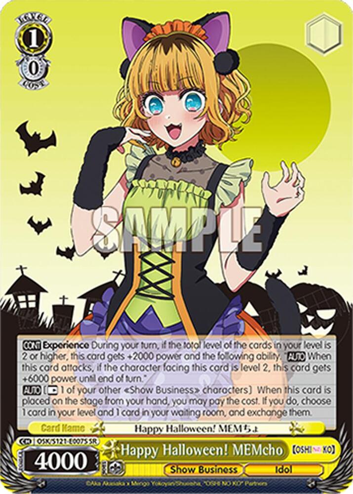 Weiss Schwarz [OSHI NO KO] Vol.2 Happy Halloween! MEMcho (SR) OSK/S121-E007S SR Super Rare Near Mint