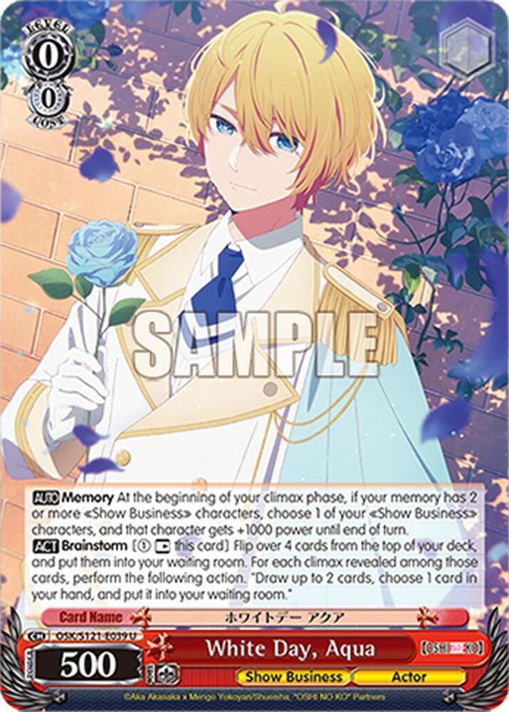 Weiss Schwarz [OSHI NO KO] Vol.2 White Day, Aqua OSK/S121-E039 U Uncommon Near Mint