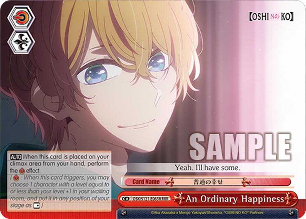 Weiss Schwarz [OSHI NO KO] Vol.2 An Ordinary Happiness (RRR) OSK/S121-E063R RRR Triple Rare Near Mint
