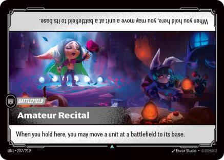 Riftbound: League of Legends Trading Card Game Unleashed Amateur Recital 207/219 Uncommon Near Mint