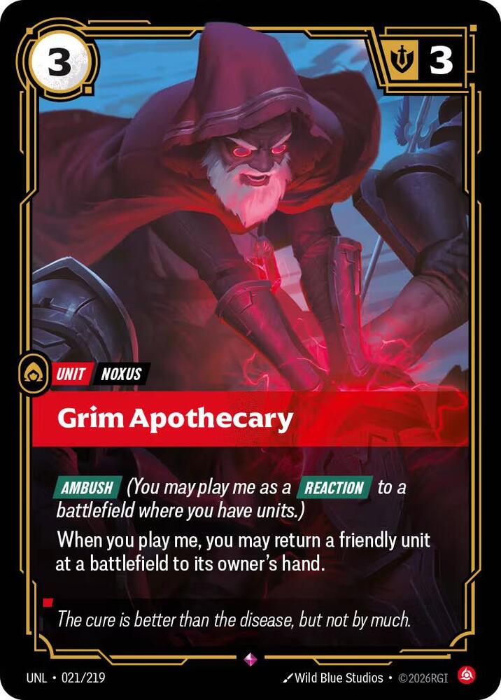 Riftbound: League of Legends Trading Card Game Unleashed Grim Apothecary 021/219 Rare Near Mint Foil