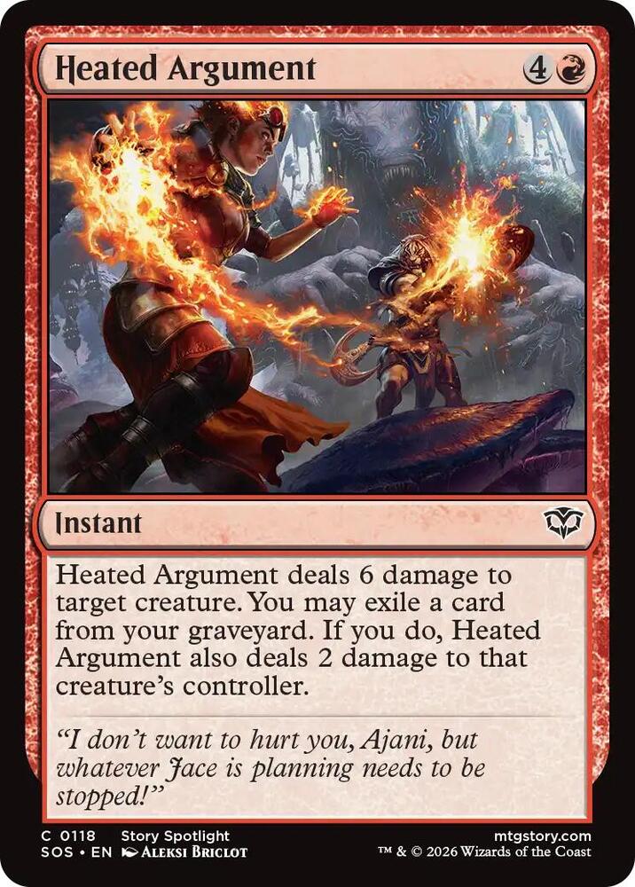 Magic: The Gathering Secrets of Strixhaven Heated Argument 118 C Near Mint Foil