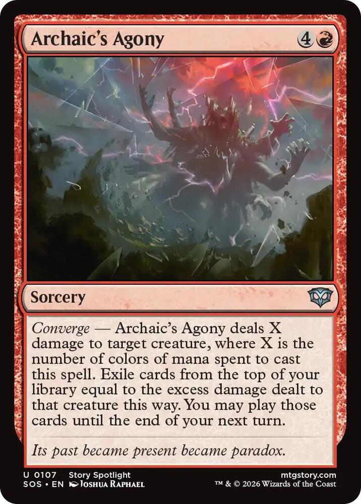 Magic: The Gathering Secrets of Strixhaven Archaic's Agony 107 U Near Mint Foil