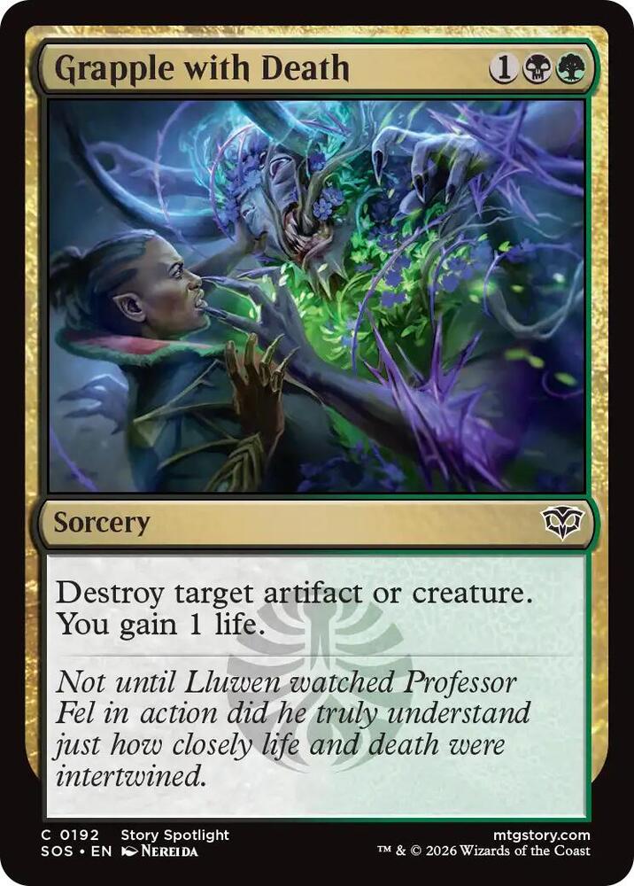 Magic: The Gathering Secrets of Strixhaven Grapple with Death 192 C Near Mint (German)