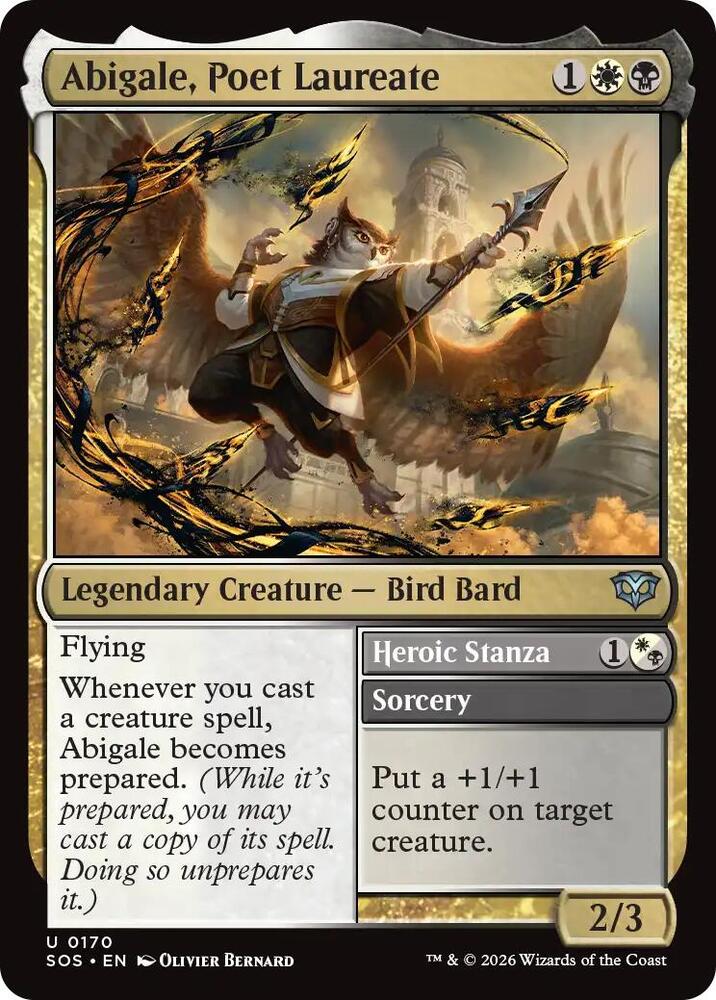 Magic: The Gathering Secrets of Strixhaven Abigale, Poet Laureate 170 U Near Mint (Spanish)
