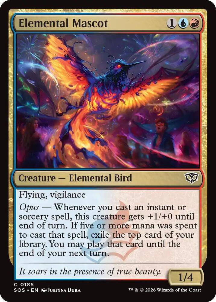 Magic: The Gathering Secrets of Strixhaven Elemental Mascot 185 C Near Mint Foil