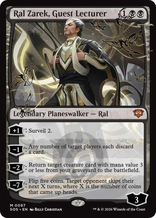 Magic: The Gathering Secrets of Strixhaven Ral Zarek, Guest Lecturer 97 M Near Mint Foil (French)