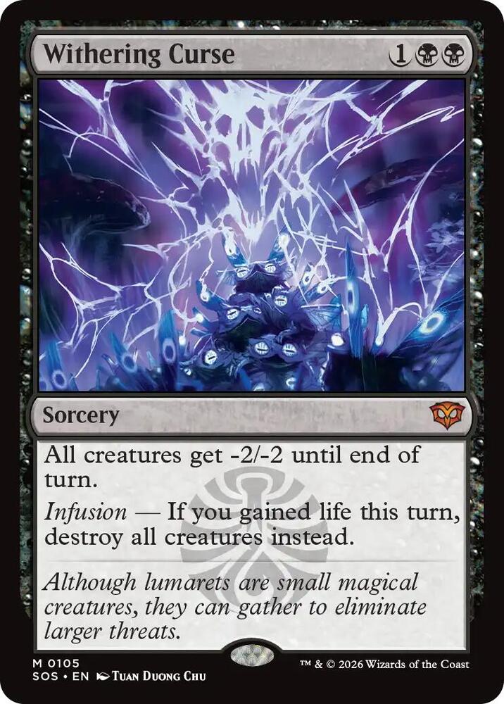 Magic: The Gathering Secrets of Strixhaven Withering Curse 105 M Near Mint (French)