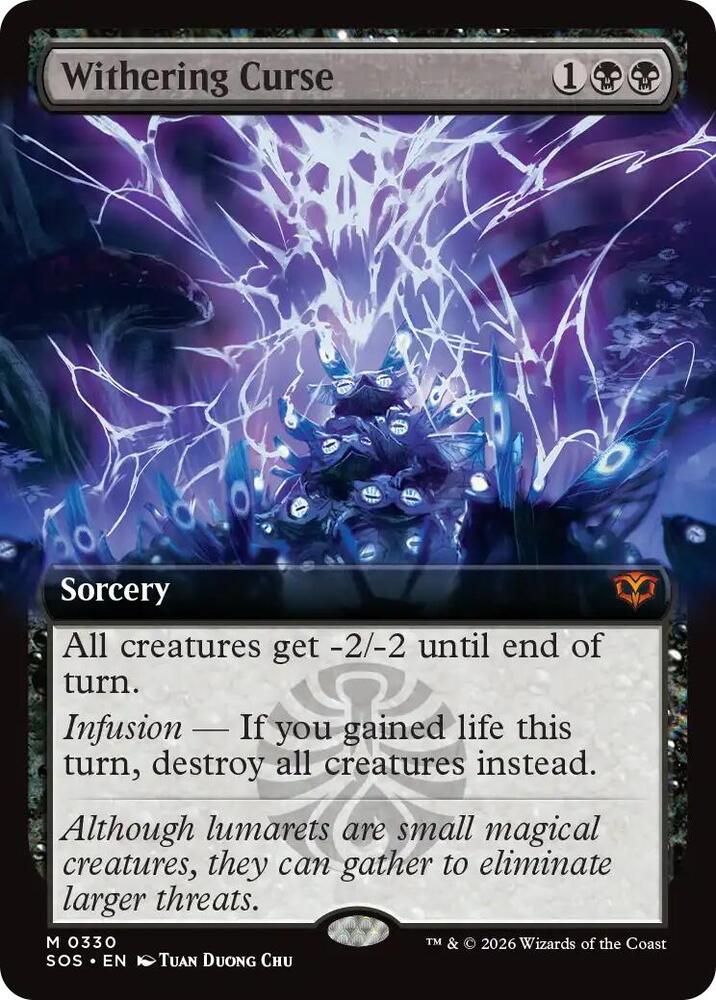 Magic: The Gathering Secrets of Strixhaven Withering Curse (Extended Art) 330 M Near Mint Foil