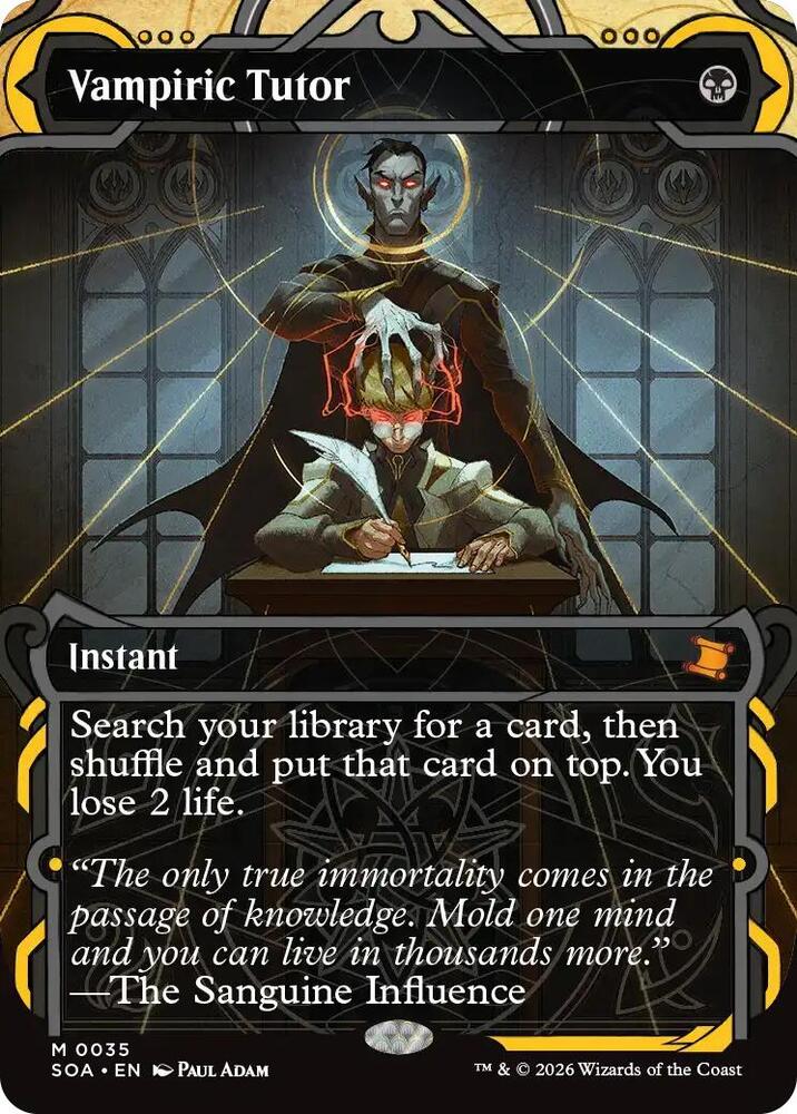 Magic: The Gathering Secrets of Strixhaven: Mystical Archive Vampiric Tutor 35 M Near Mint Foil (Japanese)