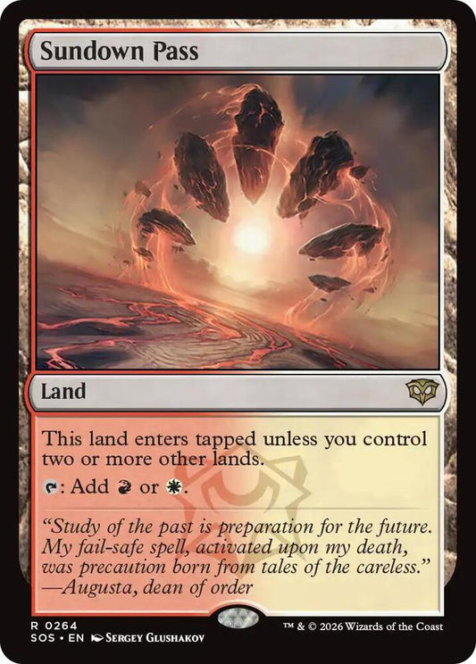 Magic: The Gathering Secrets of Strixhaven Sundown Pass 264 R Near Mint Foil (Spanish)