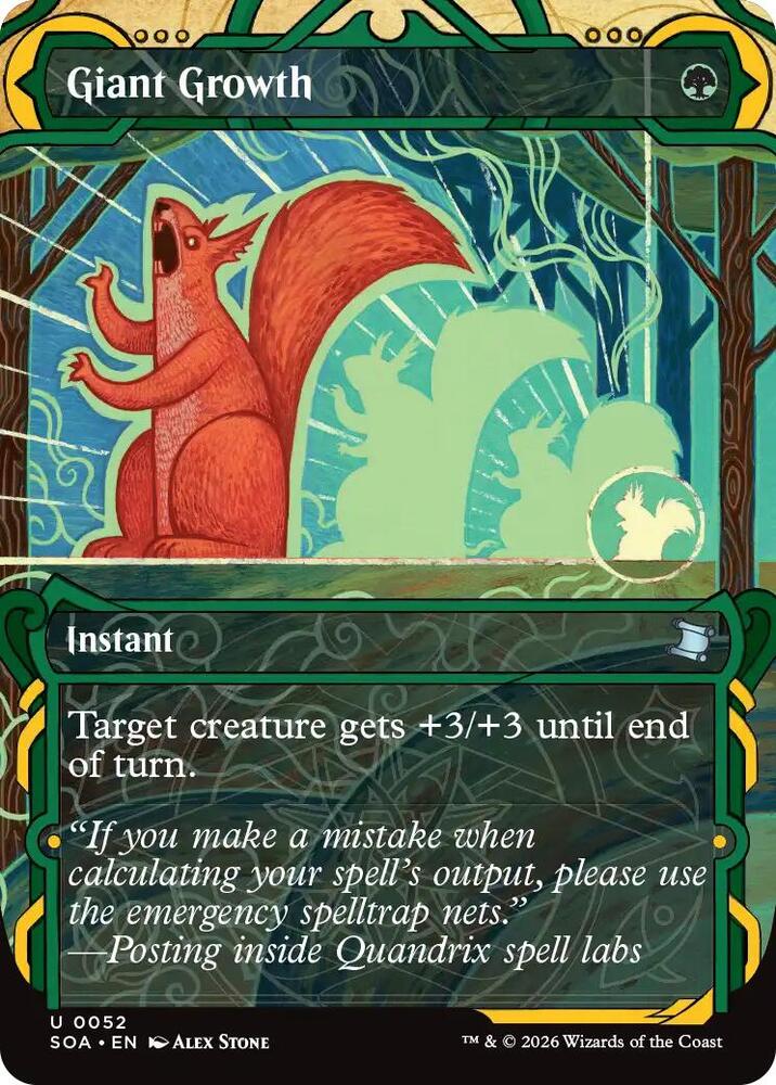 Magic: The Gathering Secrets of Strixhaven: Mystical Archive Giant Growth 52 U Near Mint (Spanish)