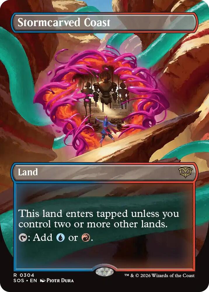 Magic: The Gathering Secrets of Strixhaven Stormcarved Coast (Borderless) 304 R Near Mint (Japanese)