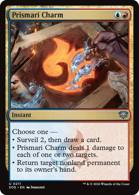 Magic: The Gathering Secrets of Strixhaven Prismari Charm 211 U Near Mint (Japanese)