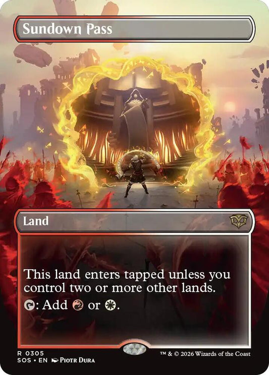 Magic: The Gathering Secrets of Strixhaven Sundown Pass (Borderless) 305 R Near Mint Foil (Spanish)