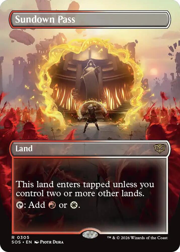 Magic: The Gathering Secrets of Strixhaven Sundown Pass (Borderless) 305 R Near Mint Foil (Italian)