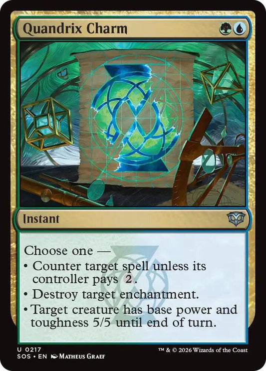 Magic: The Gathering Secrets of Strixhaven Quandrix Charm 217 U Near Mint