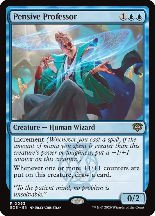 Magic: The Gathering Secrets of Strixhaven Pensive Professor 63 R Near Mint (Spanish)