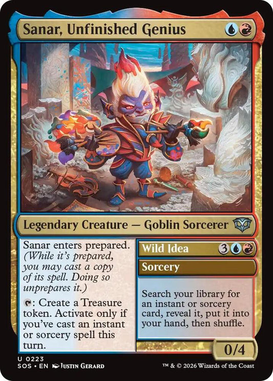 Magic: The Gathering Secrets of Strixhaven Sanar, Unfinished Genius 223 U Near Mint (German)