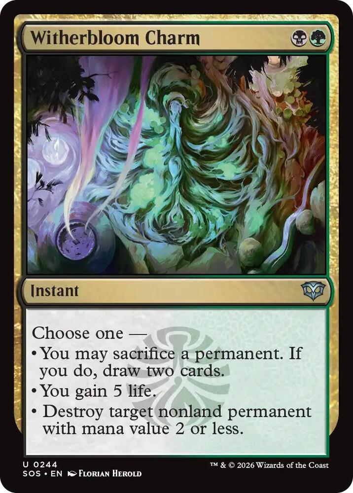 Magic: The Gathering Secrets of Strixhaven Witherbloom Charm 244 U Near Mint