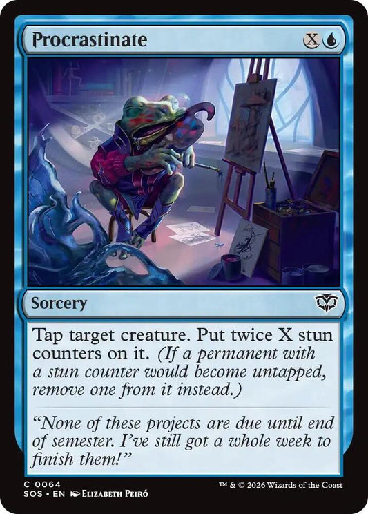Magic: The Gathering Secrets of Strixhaven Procrastinate 64 C Near Mint Foil