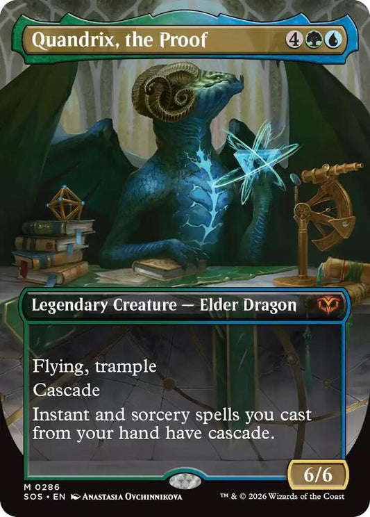 Magic: The Gathering Secrets of Strixhaven Quandrix, the Proof (Borderless) 286 M Near Mint (Spanish)