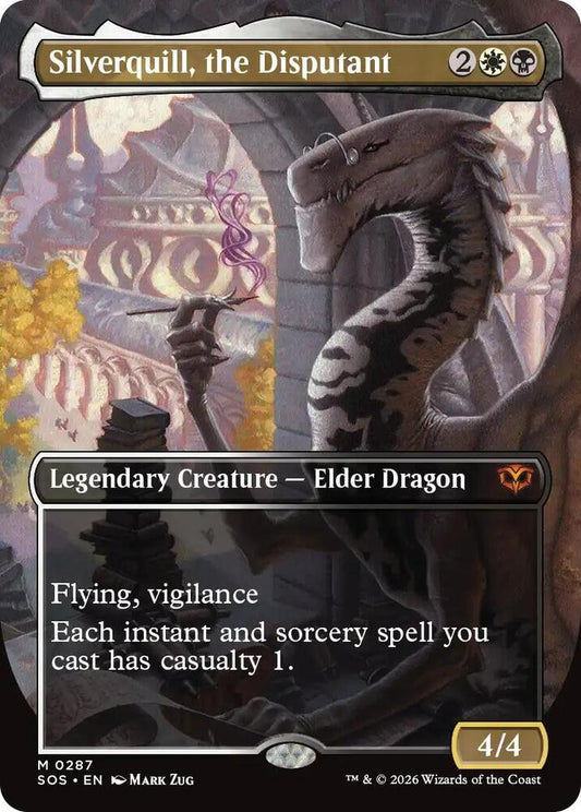 Magic: The Gathering Secrets of Strixhaven Silverquill, the Disputant (Borderless) 287 M Near Mint (Italian)