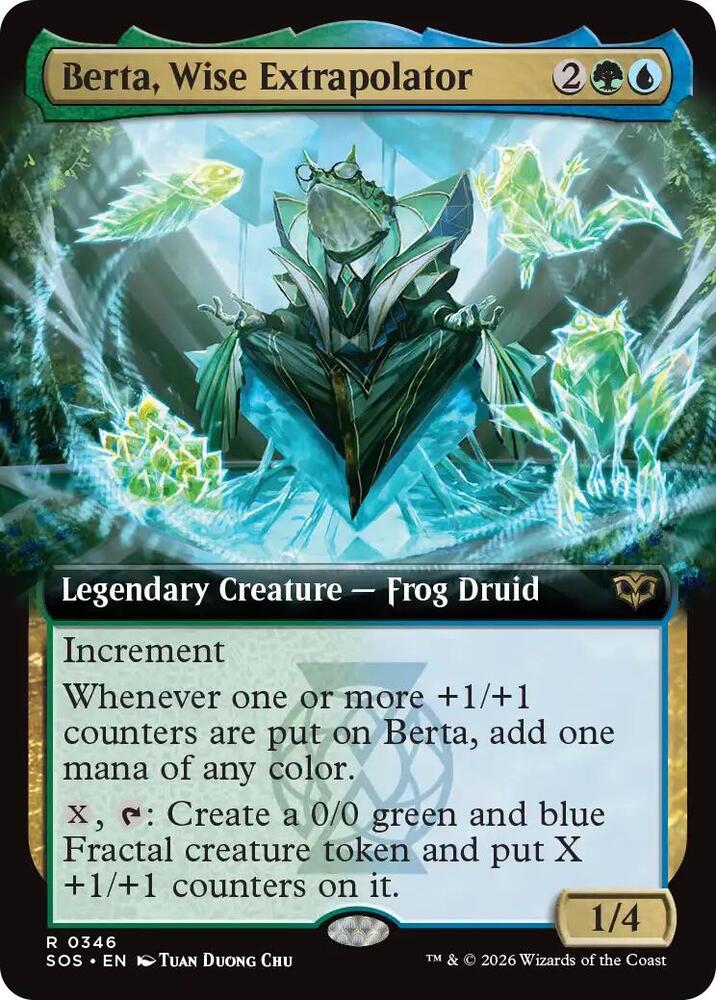 Magic: The Gathering Secrets of Strixhaven Berta, Wise Extrapolator (Extended Art) 346 R Near Mint (French)