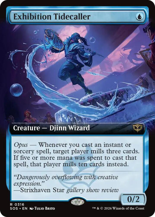 Magic: The Gathering Secrets of Strixhaven Exhibition Tidecaller (Extended Art) 316 R Near Mint (Japanese)