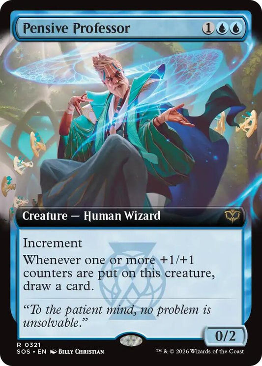 Magic: The Gathering Secrets of Strixhaven Pensive Professor (Extended Art) 321 R Near Mint (French)