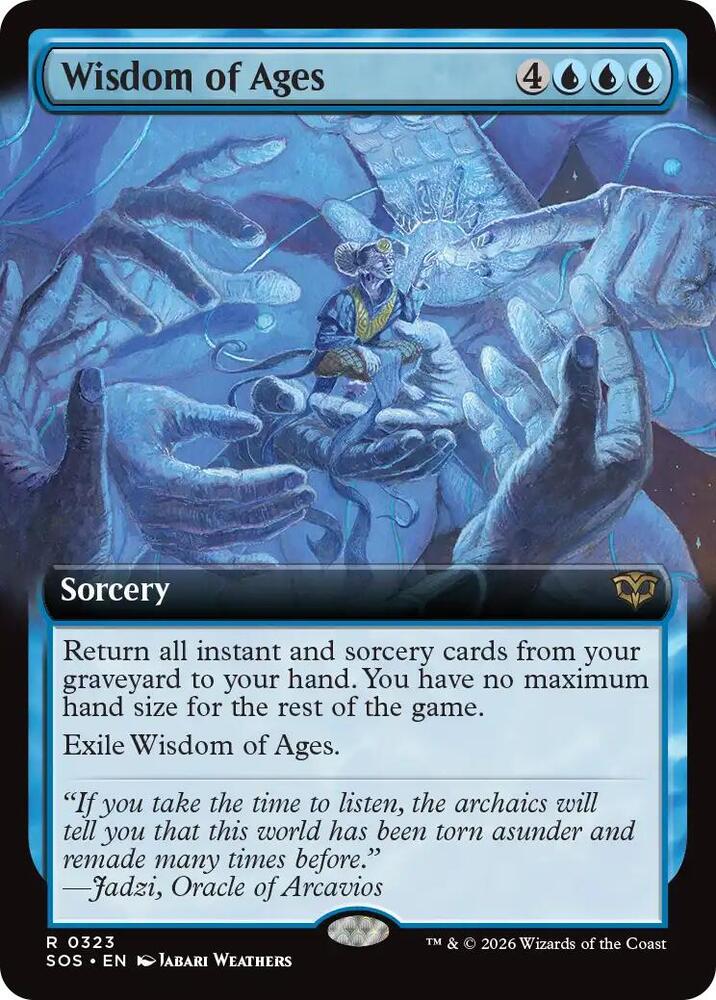 Magic: The Gathering Secrets of Strixhaven Wisdom of Ages (Extended Art) 323 R Near Mint Foil (French)