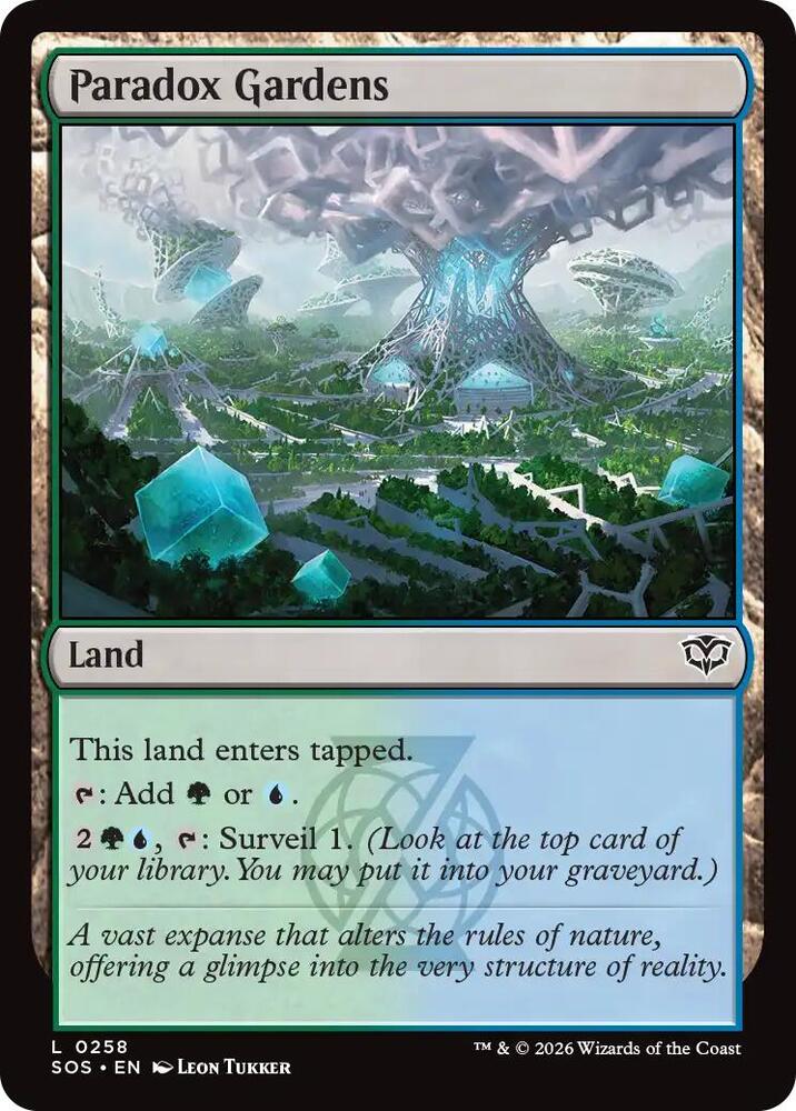 Magic: The Gathering Secrets of Strixhaven Paradox Gardens 258 L Near Mint Foil (Italian)