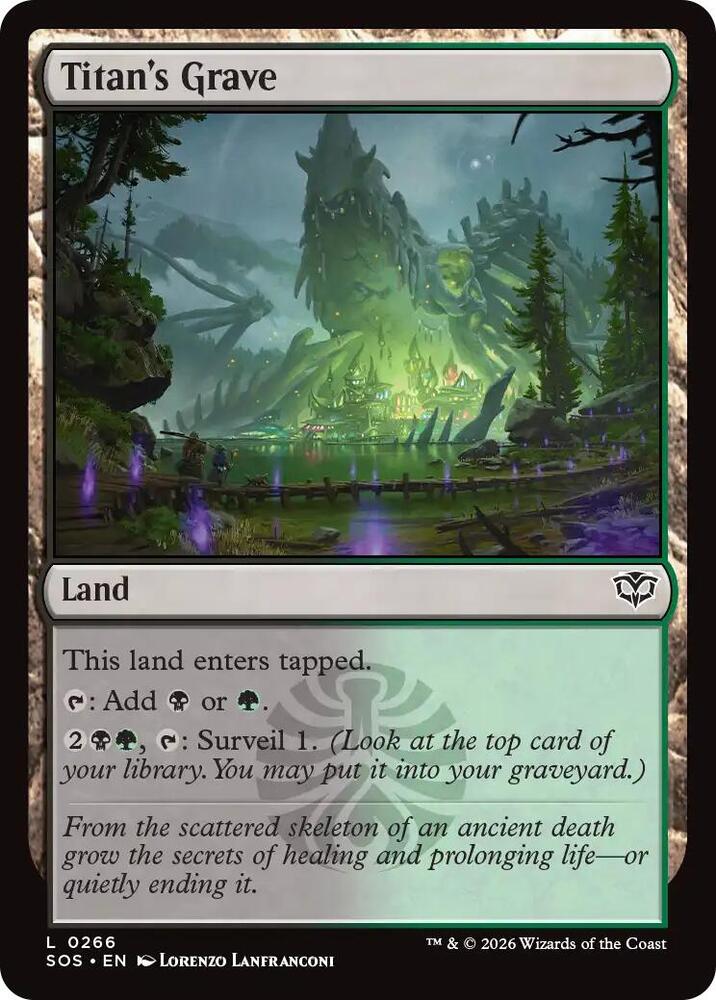 Magic: The Gathering Secrets of Strixhaven Titan's Grave 266 L Near Mint (French)