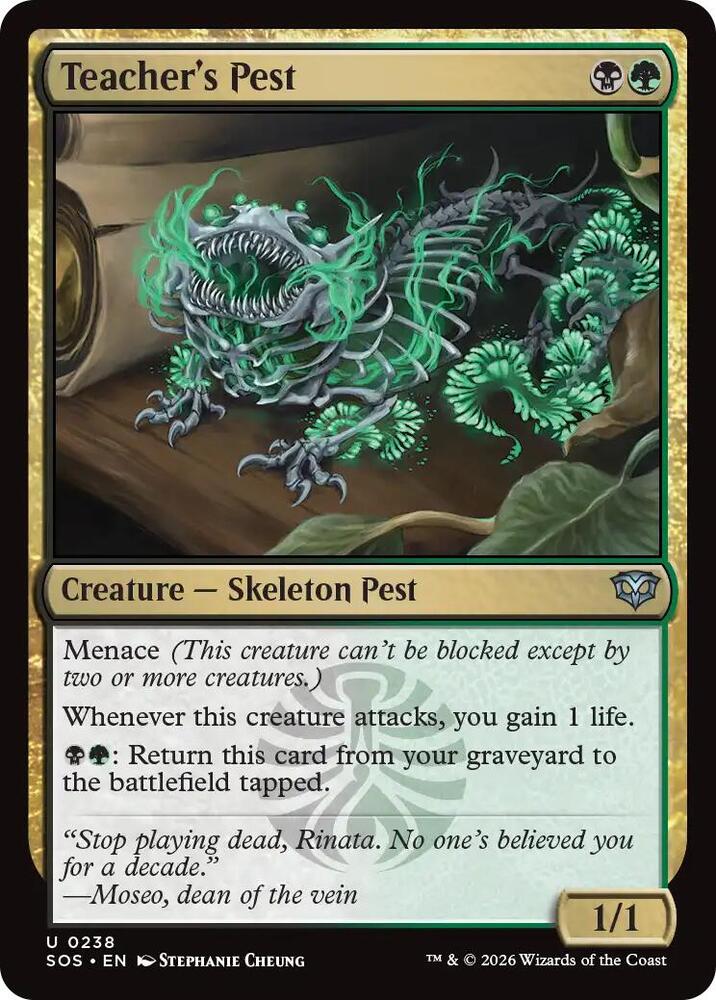 Magic: The Gathering Secrets of Strixhaven Teacher's Pest 238 U Near Mint Foil (Italian)