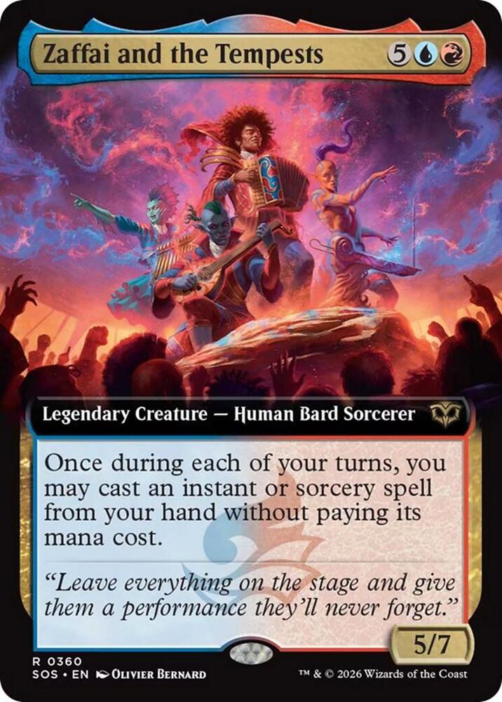Magic: The Gathering Secrets of Strixhaven Zaffai and the Tempests (Extended Art) 360 R Near Mint Foil