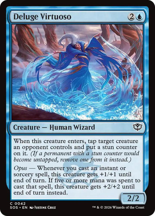 Magic: The Gathering Secrets of Strixhaven Deluge Virtuoso 42 C Near Mint