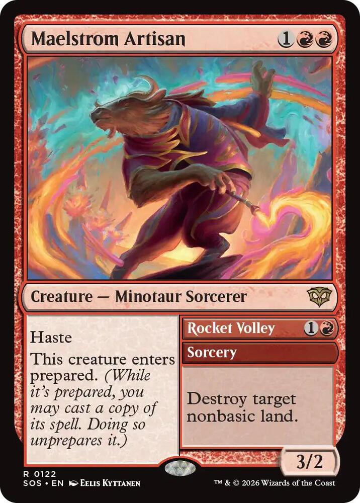 Magic: The Gathering Secrets of Strixhaven Maelstrom Artisan 122 R Near Mint Foil (Spanish)