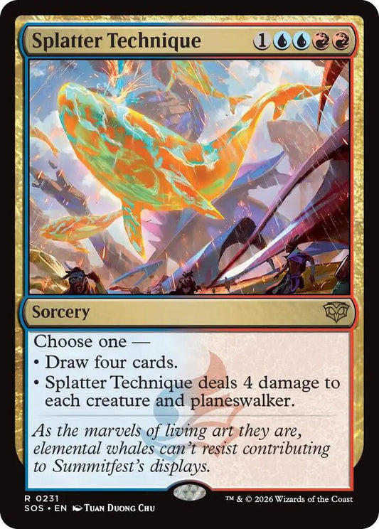 Magic: The Gathering Secrets of Strixhaven Splatter Technique 231 R Near Mint (Spanish)