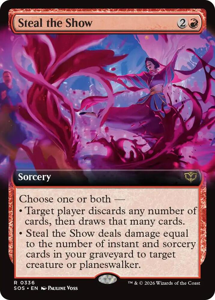 Magic: The Gathering Secrets of Strixhaven Steal the Show (Extended Art) 336 R Near Mint Foil