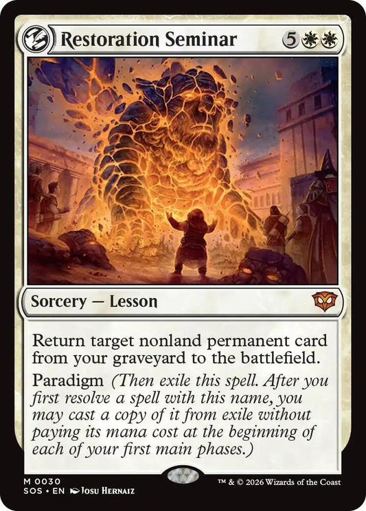 Magic: The Gathering Secrets of Strixhaven Restoration Seminar 30 M Near Mint Foil