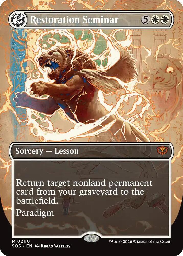 Magic: The Gathering Secrets of Strixhaven Restoration Seminar (Borderless) 290 M Near Mint Foil (Japanese)