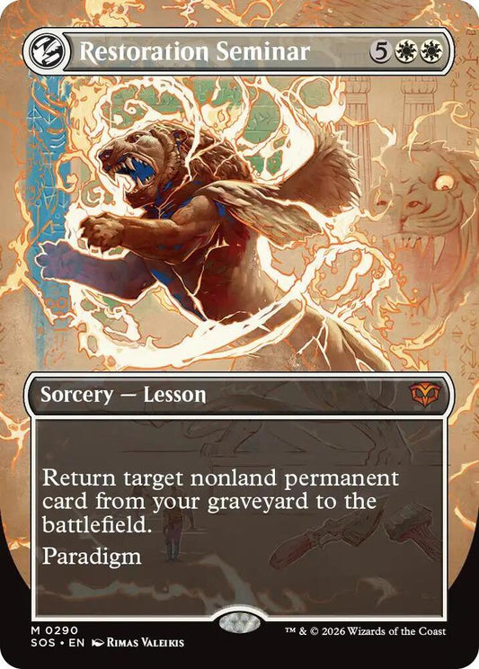 Magic: The Gathering Secrets of Strixhaven Restoration Seminar (Borderless) 290 M Near Mint Foil (Spanish)
