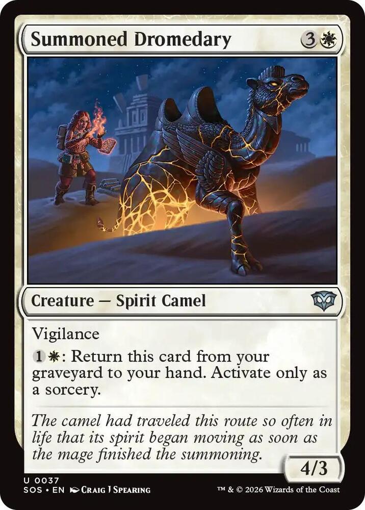 Magic: The Gathering Secrets of Strixhaven Summoned Dromedary 37 U Near Mint Foil (German)