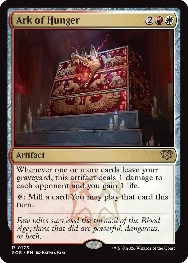 Magic: The Gathering Secrets of Strixhaven Ark of Hunger 173 R Near Mint Foil