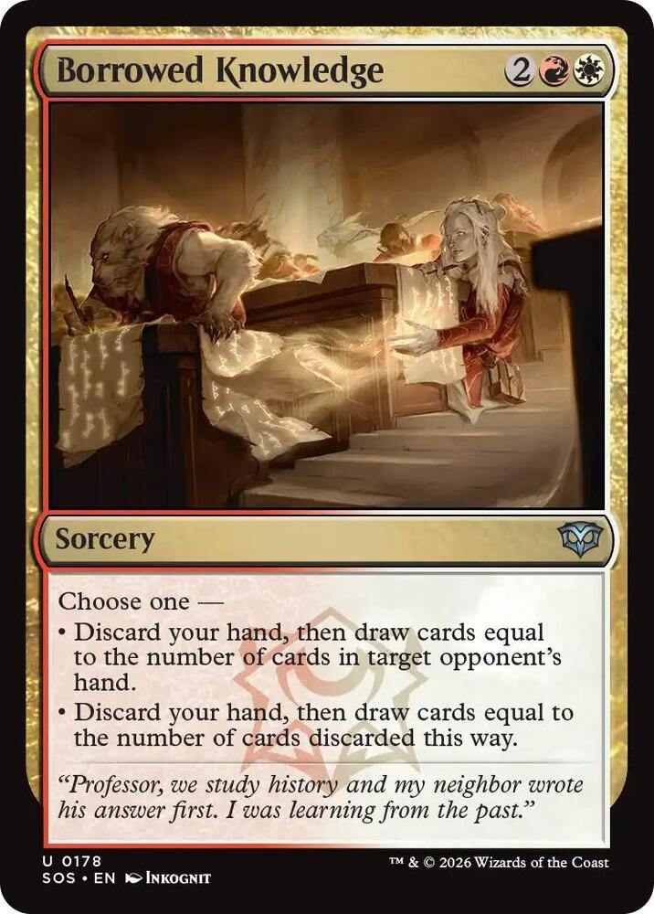 Magic: The Gathering Secrets of Strixhaven Borrowed Knowledge 178 U Near Mint Foil (Spanish)