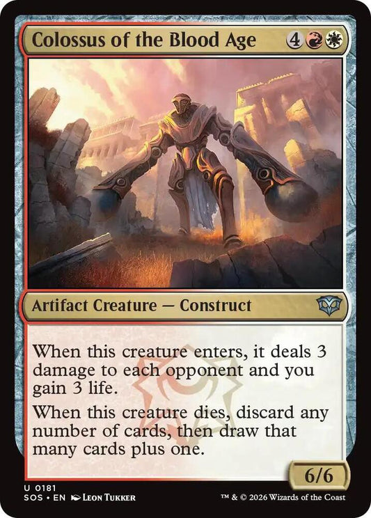 Magic: The Gathering Secrets of Strixhaven Colossus of the Blood Age 181 U Near Mint (French)