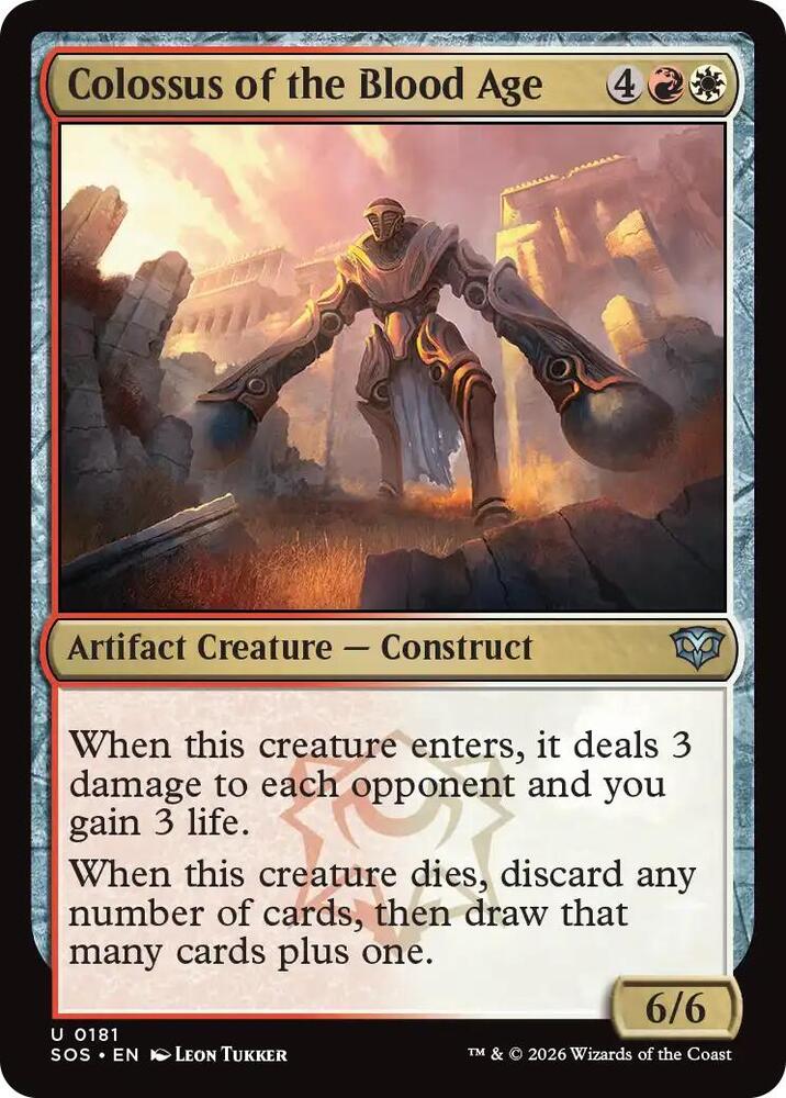 Magic: The Gathering Secrets of Strixhaven Colossus of the Blood Age 181 U Near Mint (Spanish)