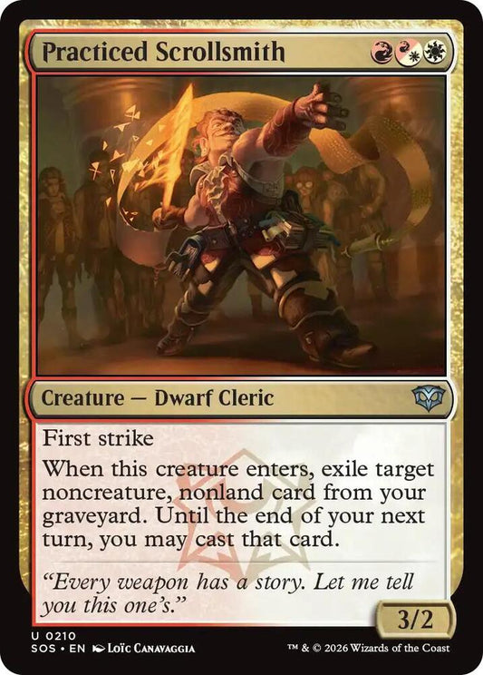 Magic: The Gathering Secrets of Strixhaven Practiced Scrollsmith 210 U Near Mint (Spanish)