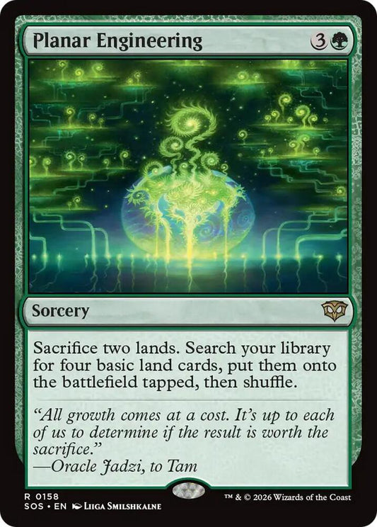 Magic: The Gathering Secrets of Strixhaven Planar Engineering 158 R Near Mint Foil