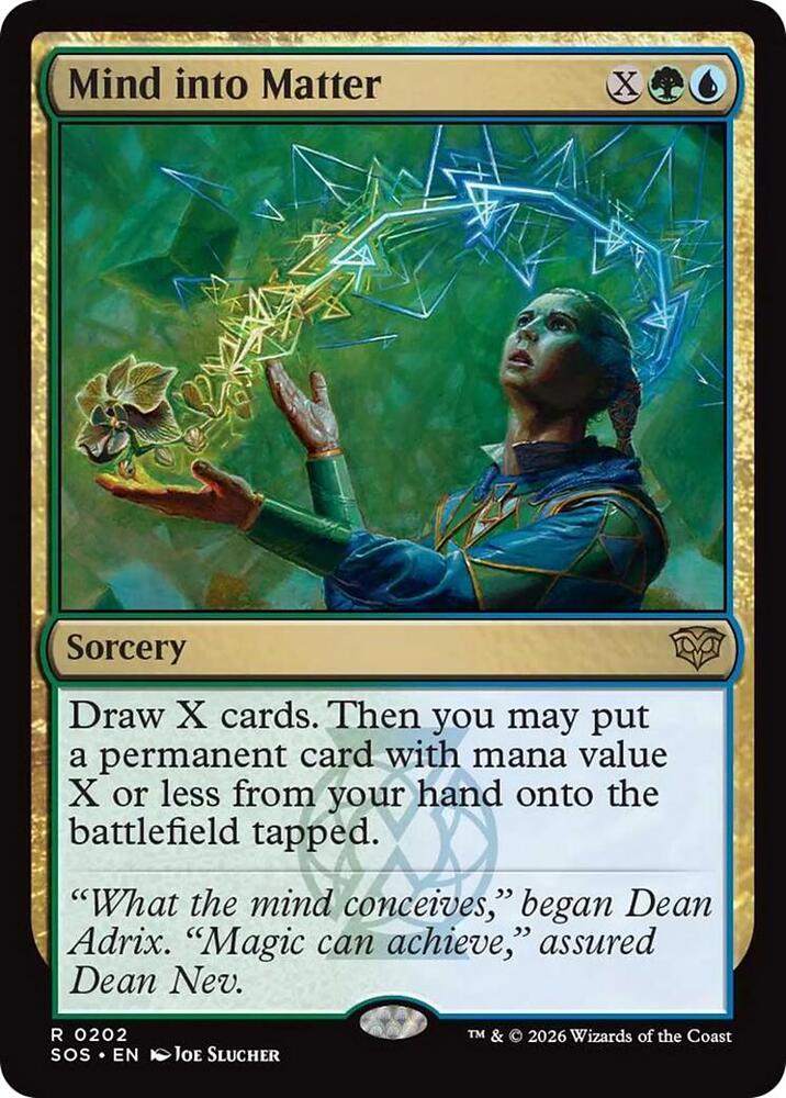 Magic: The Gathering Secrets of Strixhaven Mind into Matter 202 R Near Mint Foil (Japanese)